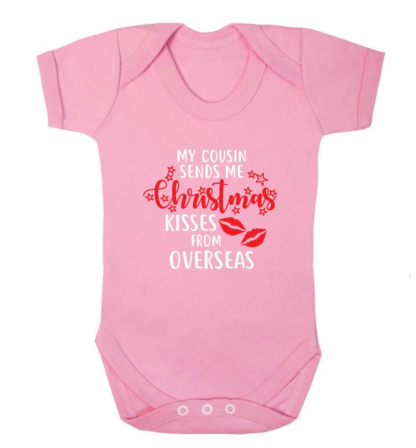 Auntie Christmas Kisses Overseas baby vest pale pink 18-24 months