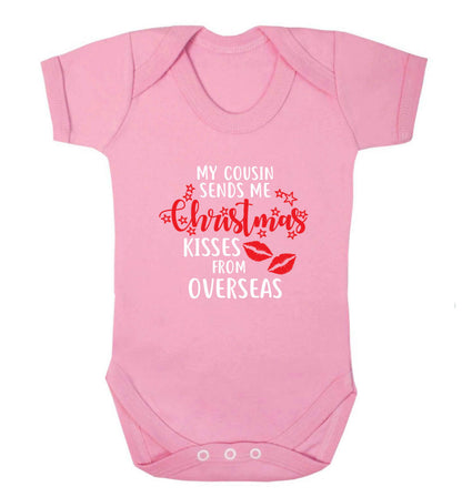 Auntie Christmas Kisses Overseas baby vest pale pink 18-24 months