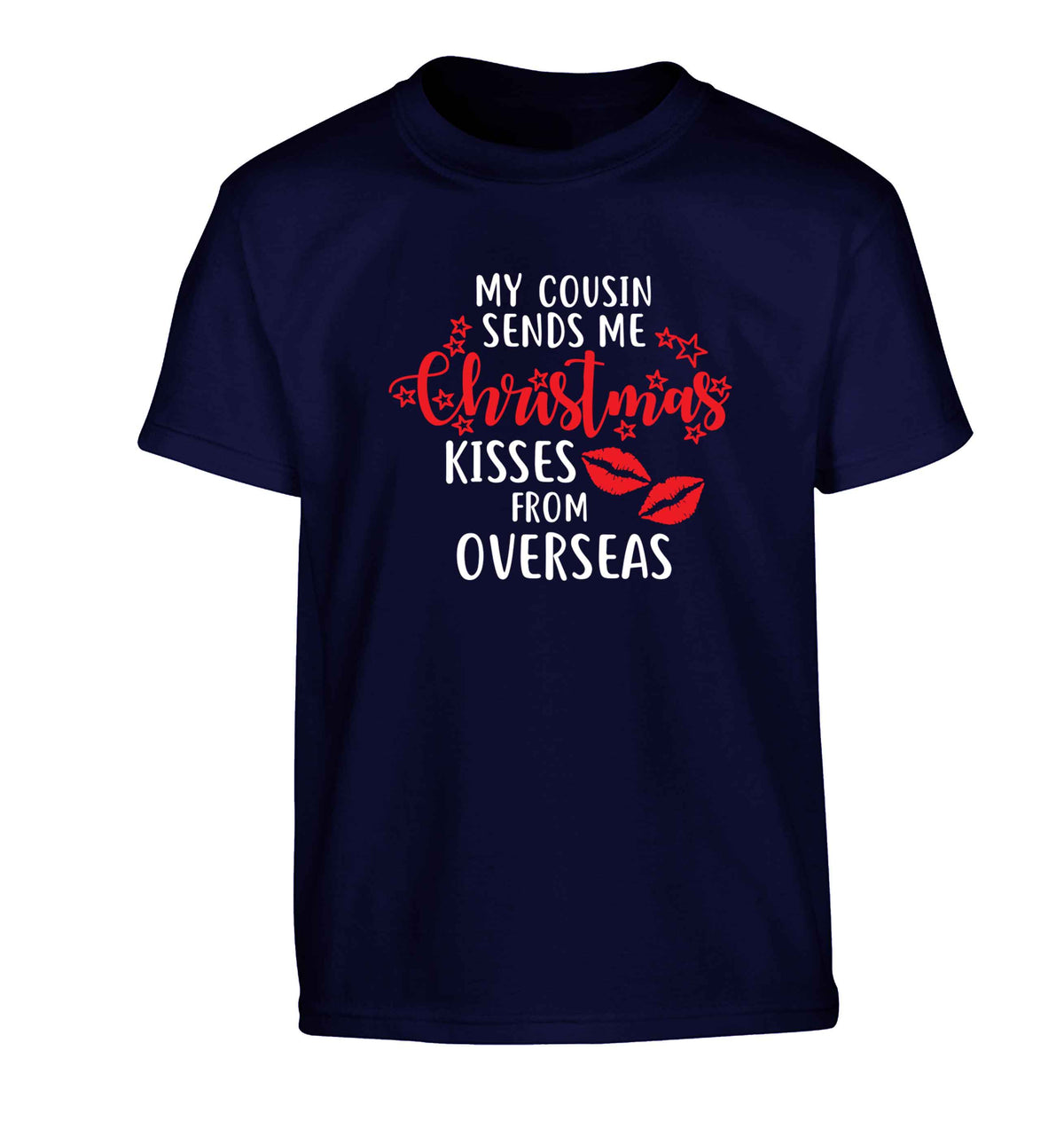 Auntie Christmas Kisses Overseas Children's navy Tshirt 12-13 Years