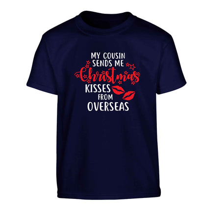 Auntie Christmas Kisses Overseas Children's navy Tshirt 12-13 Years