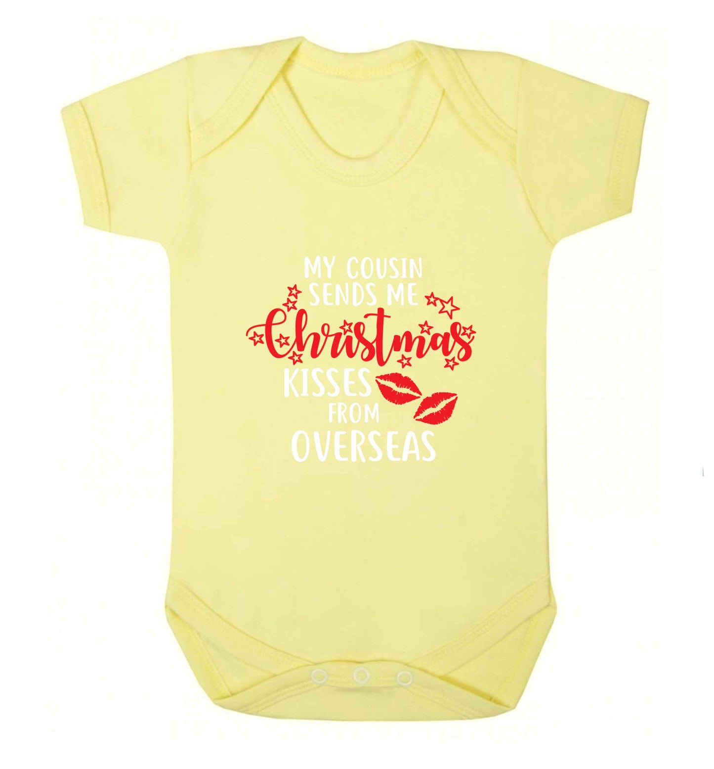 Auntie Christmas Kisses Overseas baby vest pale yellow 18-24 months