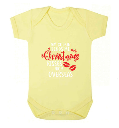 Auntie Christmas Kisses Overseas baby vest pale yellow 18-24 months