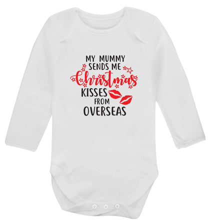 Mummy Christmas Kisses Overseas baby vest long sleeved white 6-12 months