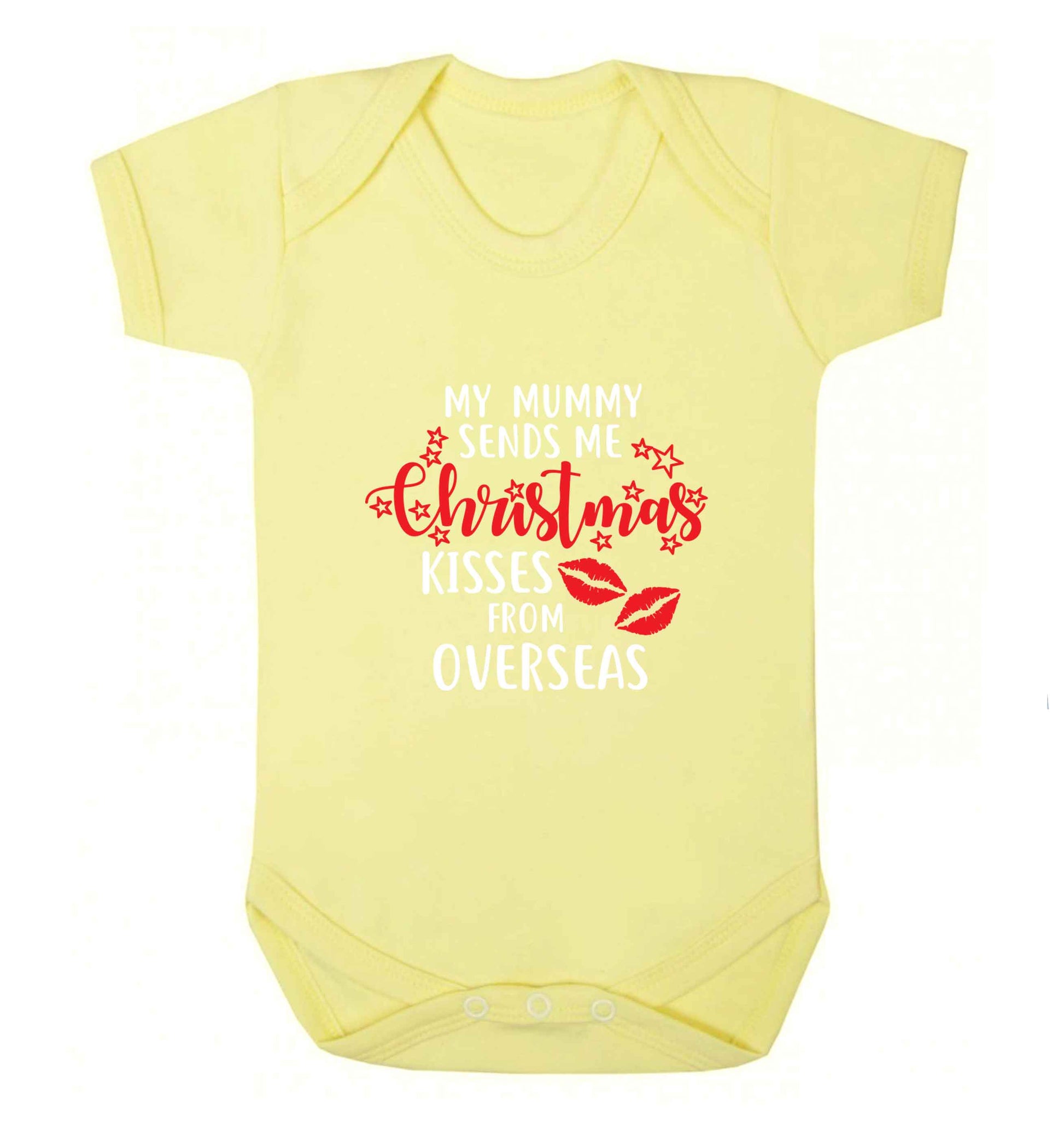 Mummy Christmas Kisses Overseas baby vest pale yellow 18-24 months