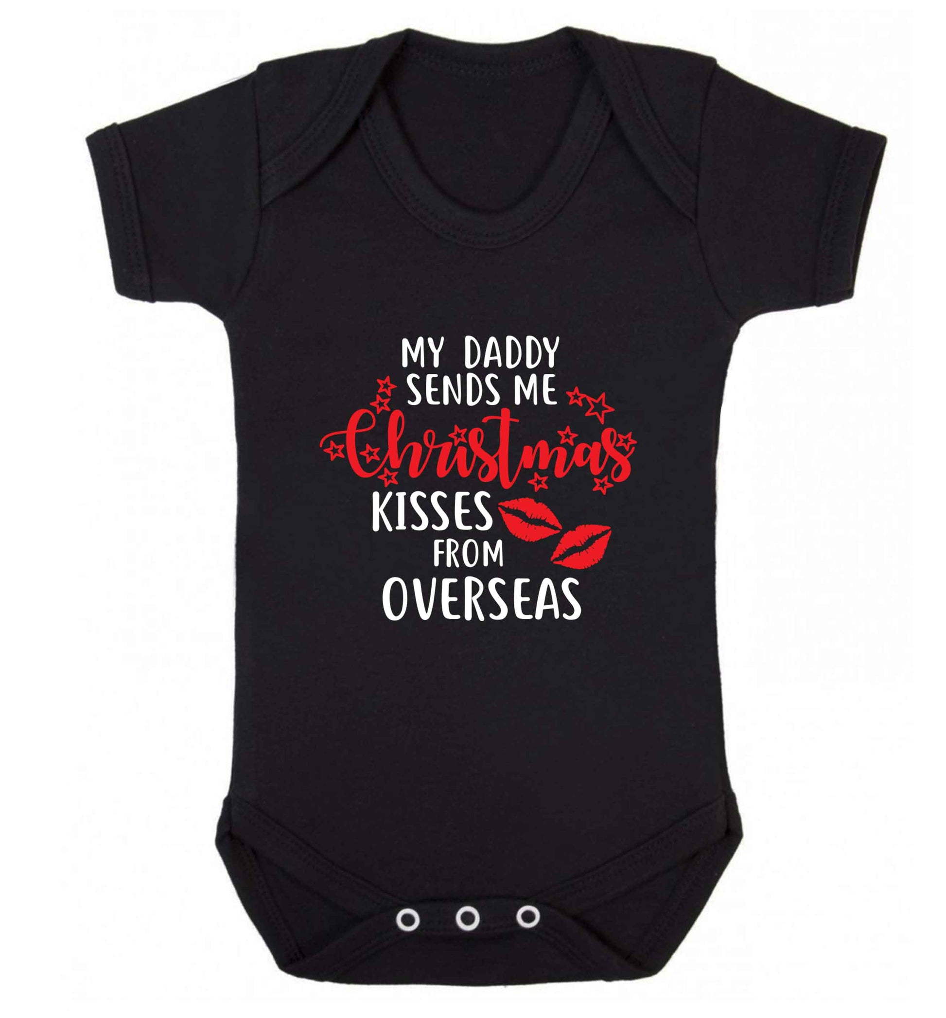 Daddy Christmas Kisses Overseas baby vest black 18-24 months