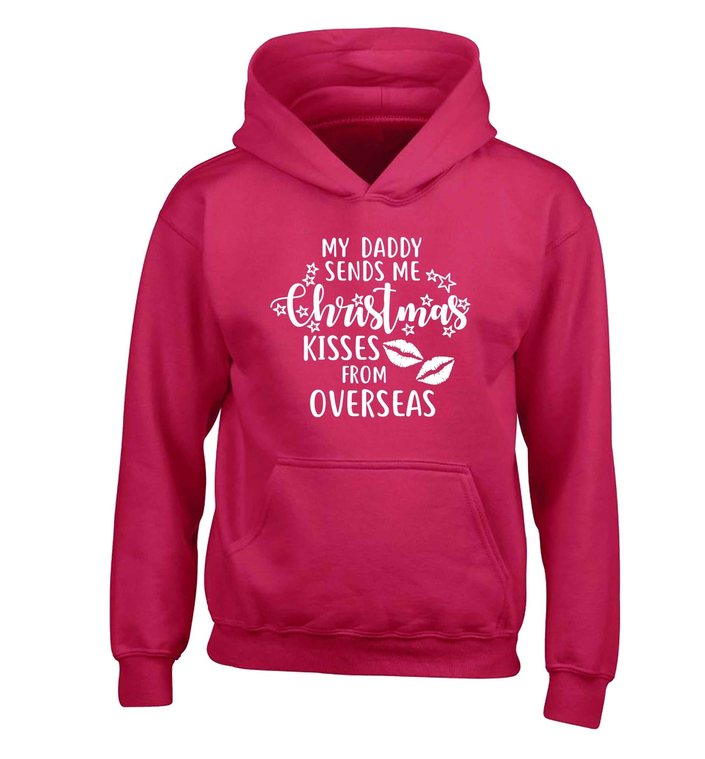 Daddy Christmas Kisses Overseas children's pink hoodie 12-13 Years
