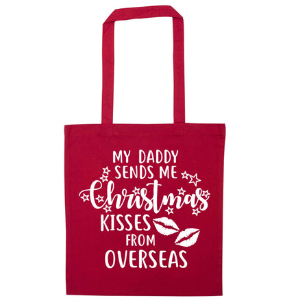 Daddy Christmas Kisses Overseas red tote bag