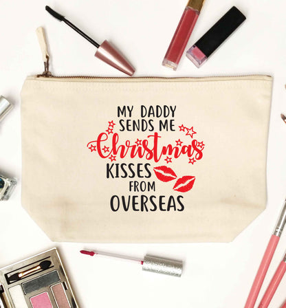 Daddy Christmas Kisses Overseas natural makeup bag