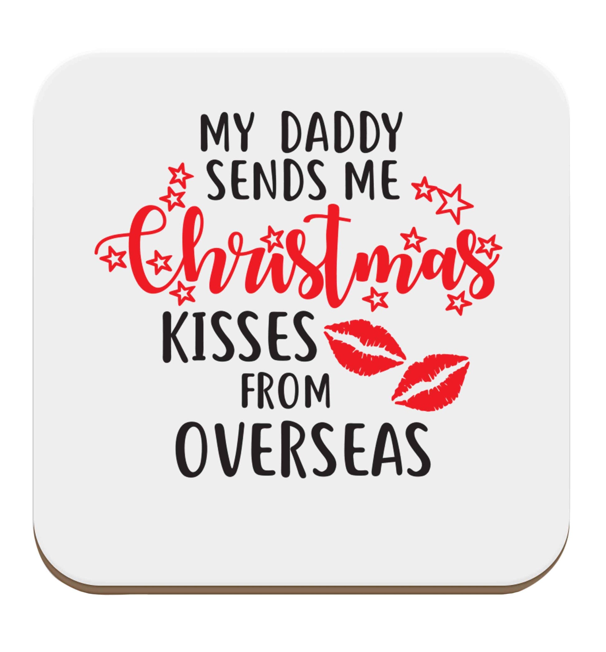 Daddy Christmas Kisses Overseas set of four coasters