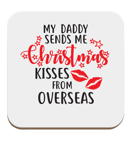 Daddy Christmas Kisses Overseas set of four coasters
