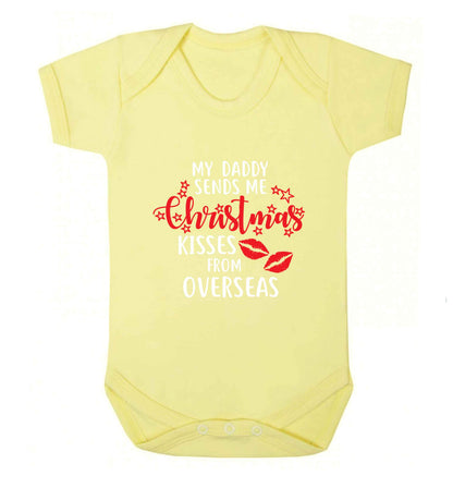 Daddy Christmas Kisses Overseas baby vest pale yellow 18-24 months