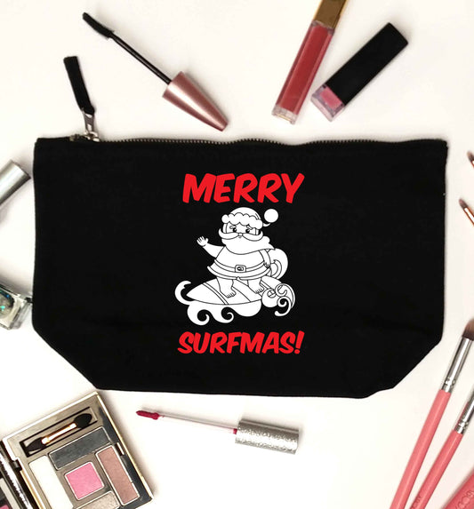 Daddy Christmas Kisses Overseas black makeup bag