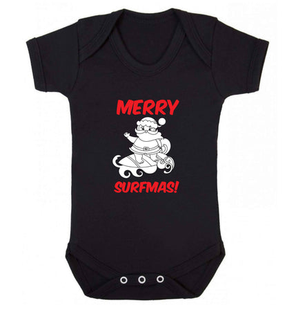 Daddy Christmas Kisses Overseas baby vest black 18-24 months