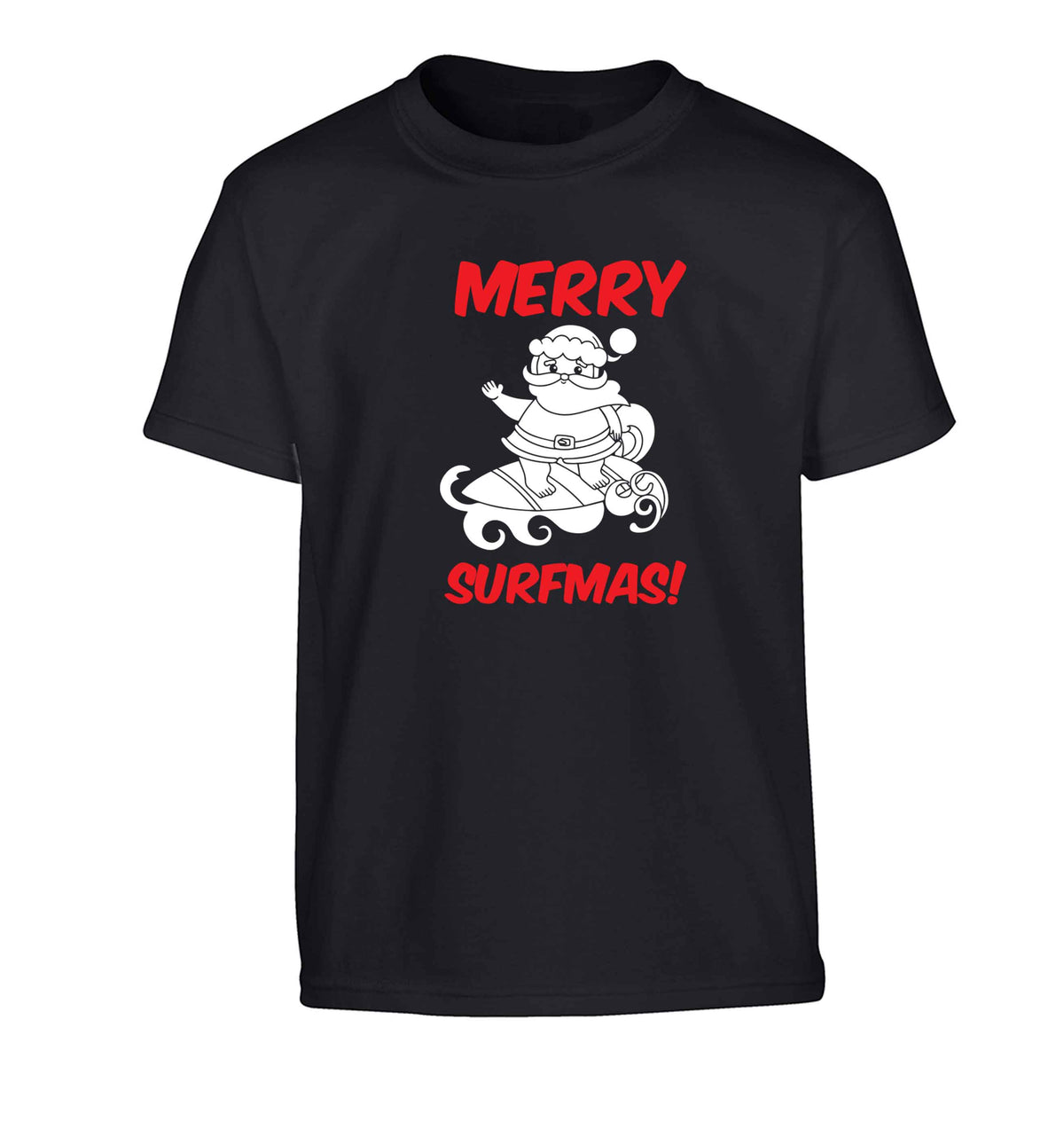 Daddy Christmas Kisses Overseas Children's black Tshirt 12-13 Years