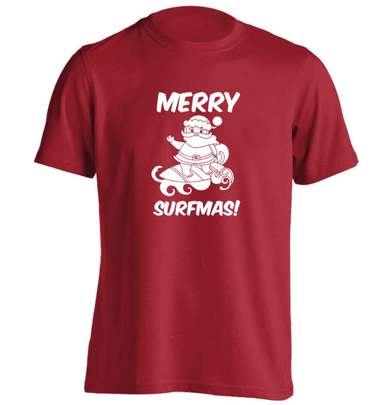 Daddy Christmas Kisses Overseas adults unisex red Tshirt 2XL