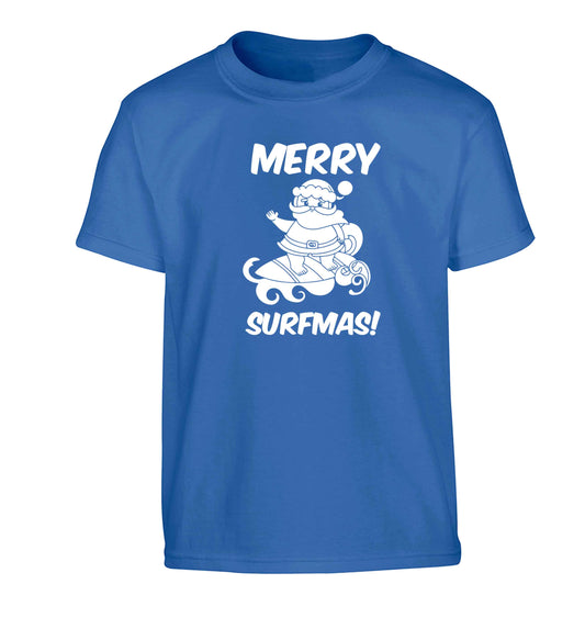 Daddy Christmas Kisses Overseas Children's blue Tshirt 12-13 Years