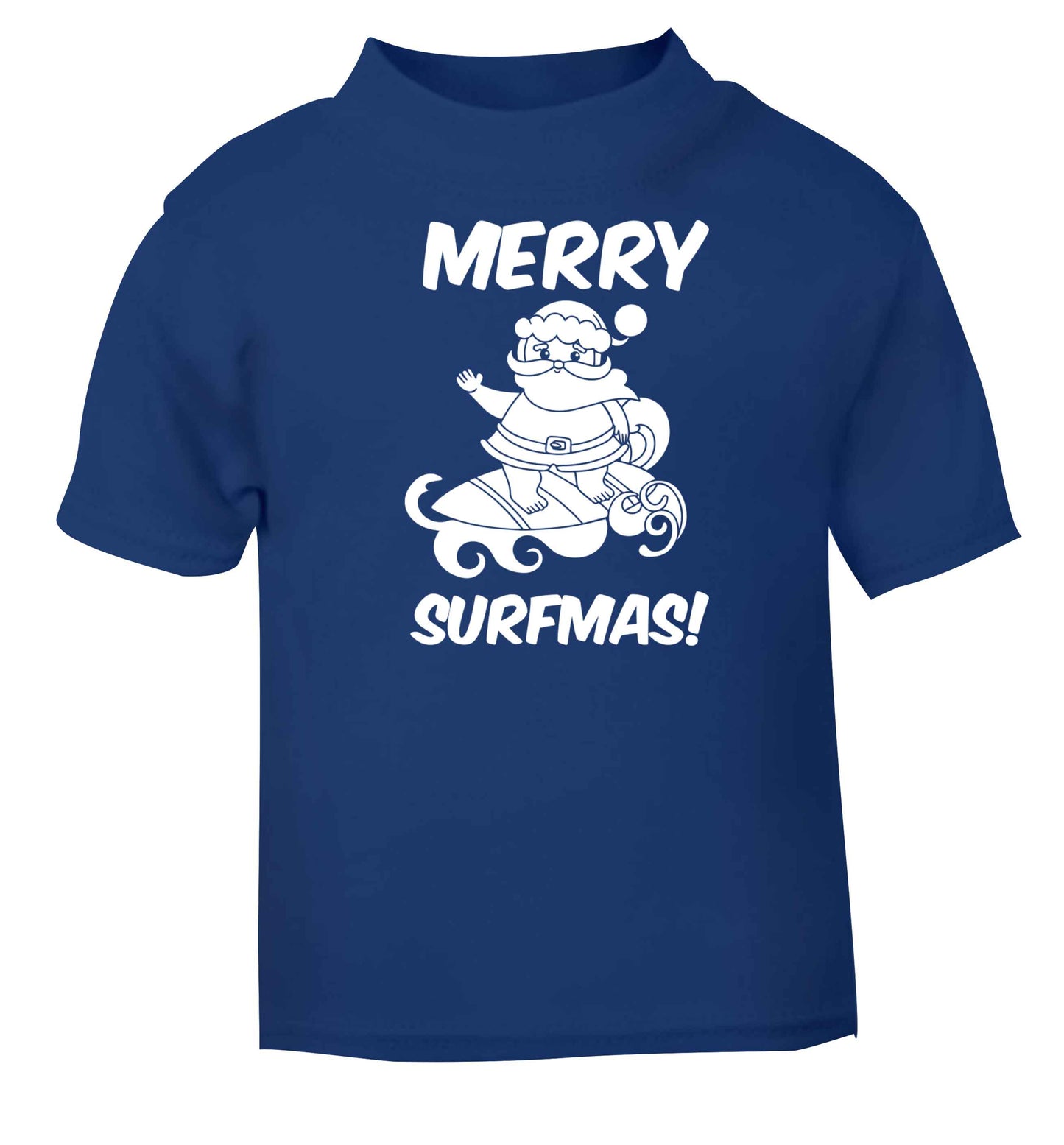 Daddy Christmas Kisses Overseas blue baby toddler Tshirt 2 Years