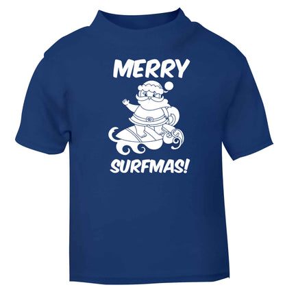 Daddy Christmas Kisses Overseas blue baby toddler Tshirt 2 Years
