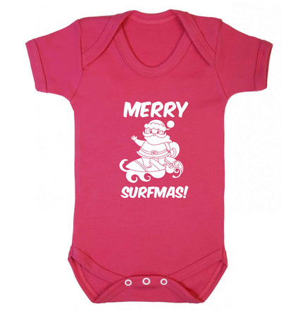 Daddy Christmas Kisses Overseas baby vest dark pink 18-24 months