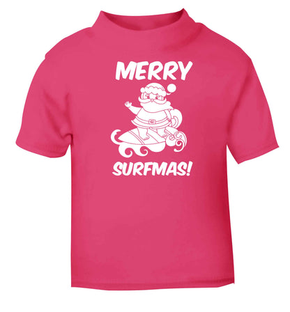 Daddy Christmas Kisses Overseas pink baby toddler Tshirt 2 Years