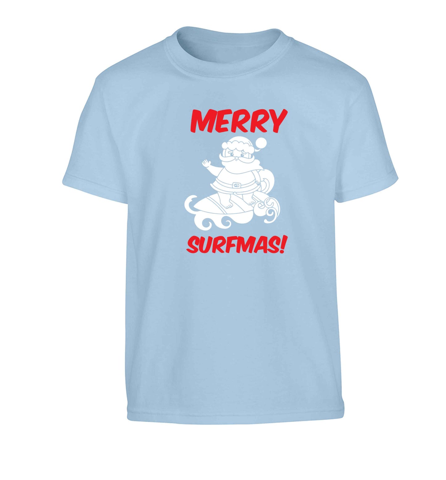 Daddy Christmas Kisses Overseas Children's light blue Tshirt 12-13 Years