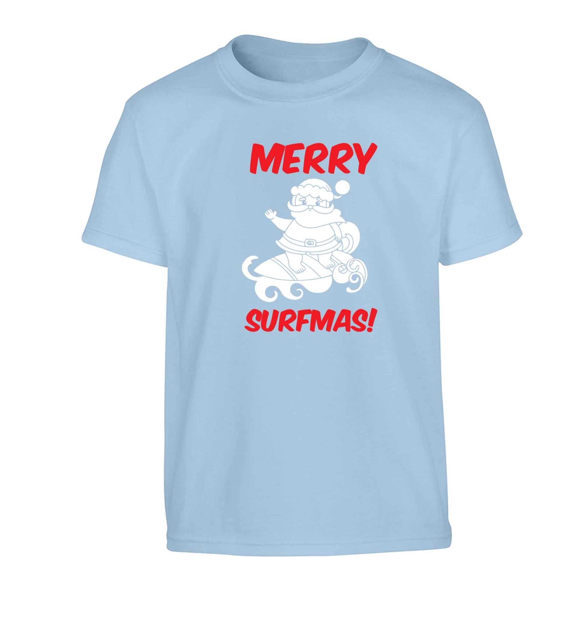Daddy Christmas Kisses Overseas Children's light blue Tshirt 12-13 Years