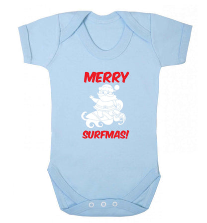 Daddy Christmas Kisses Overseas baby vest pale blue 18-24 months