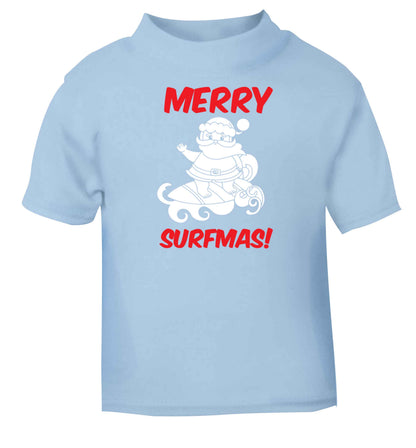 Daddy Christmas Kisses Overseas light blue baby toddler Tshirt 2 Years