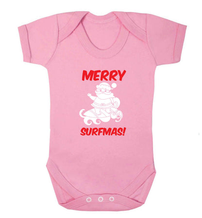 Daddy Christmas Kisses Overseas baby vest pale pink 18-24 months