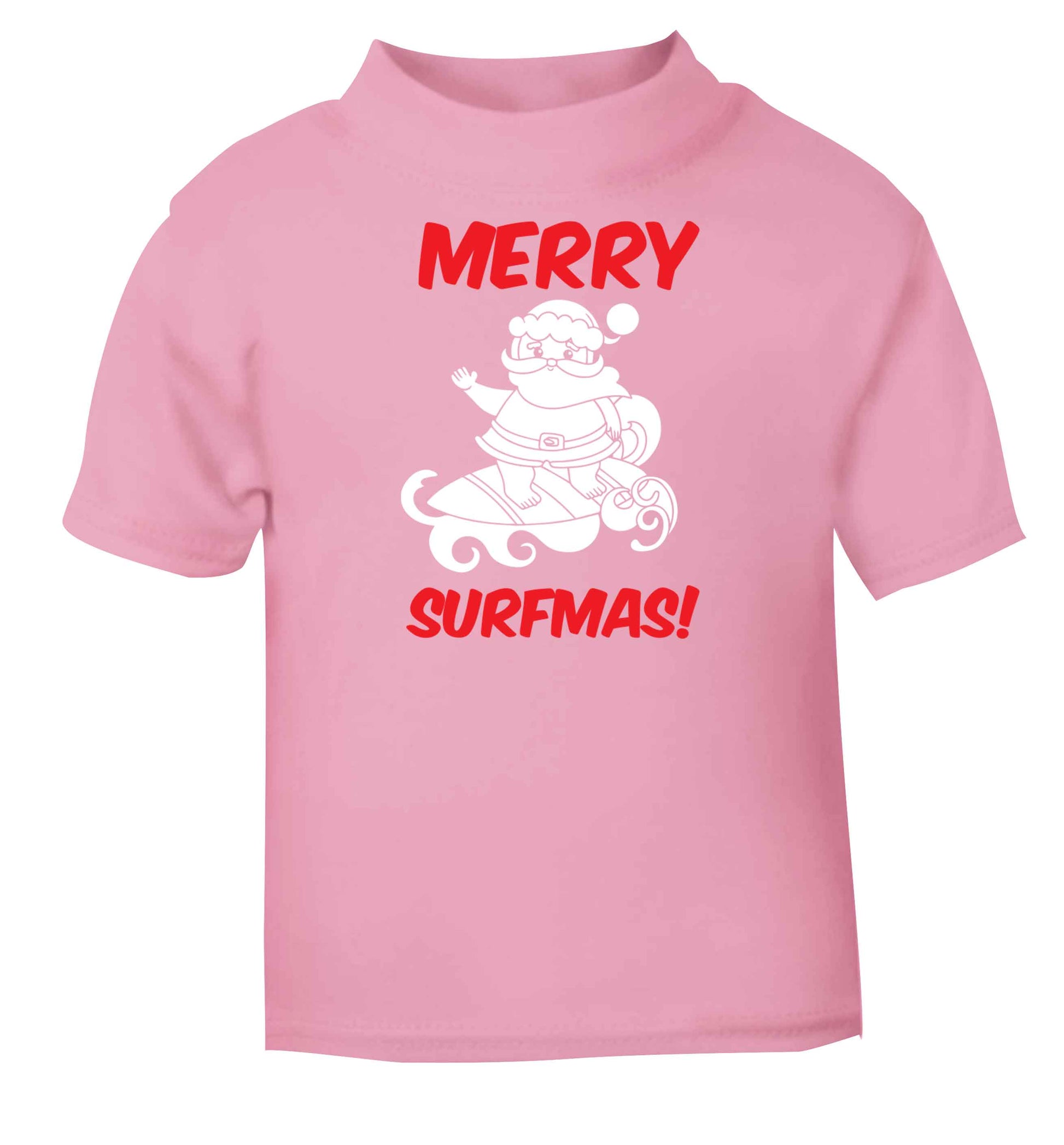 Daddy Christmas Kisses Overseas light pink baby toddler Tshirt 2 Years