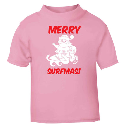 Daddy Christmas Kisses Overseas light pink baby toddler Tshirt 2 Years