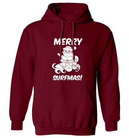 Daddy Christmas Kisses Overseas adults unisex maroon hoodie 2XL