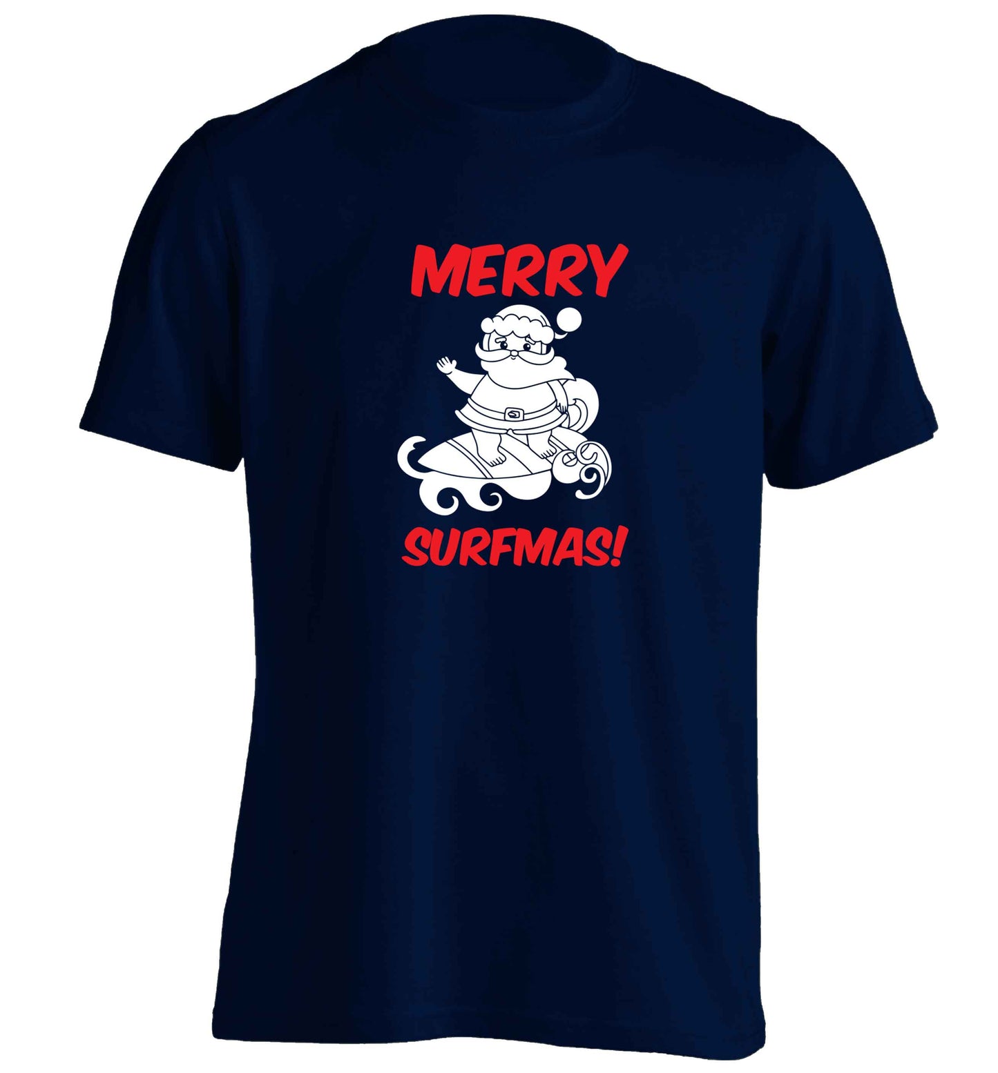 Daddy Christmas Kisses Overseas adults unisex navy Tshirt 2XL