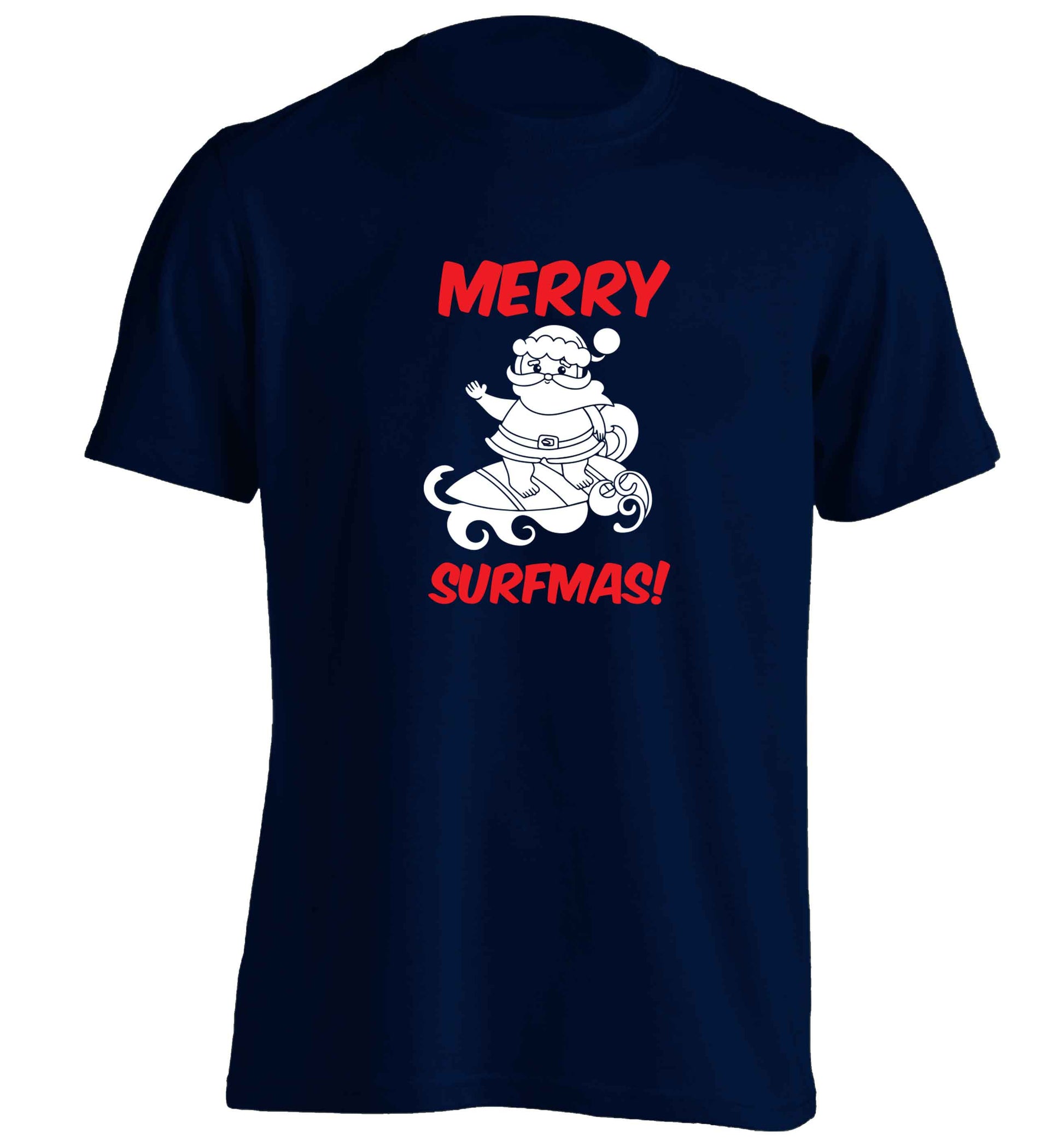 Daddy Christmas Kisses Overseas adults unisex navy Tshirt 2XL