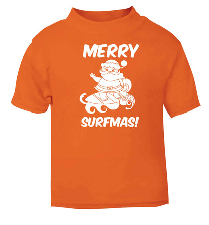 Daddy Christmas Kisses Overseas orange baby toddler Tshirt 2 Years