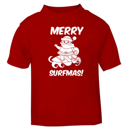 Daddy Christmas Kisses Overseas red baby toddler Tshirt 2 Years