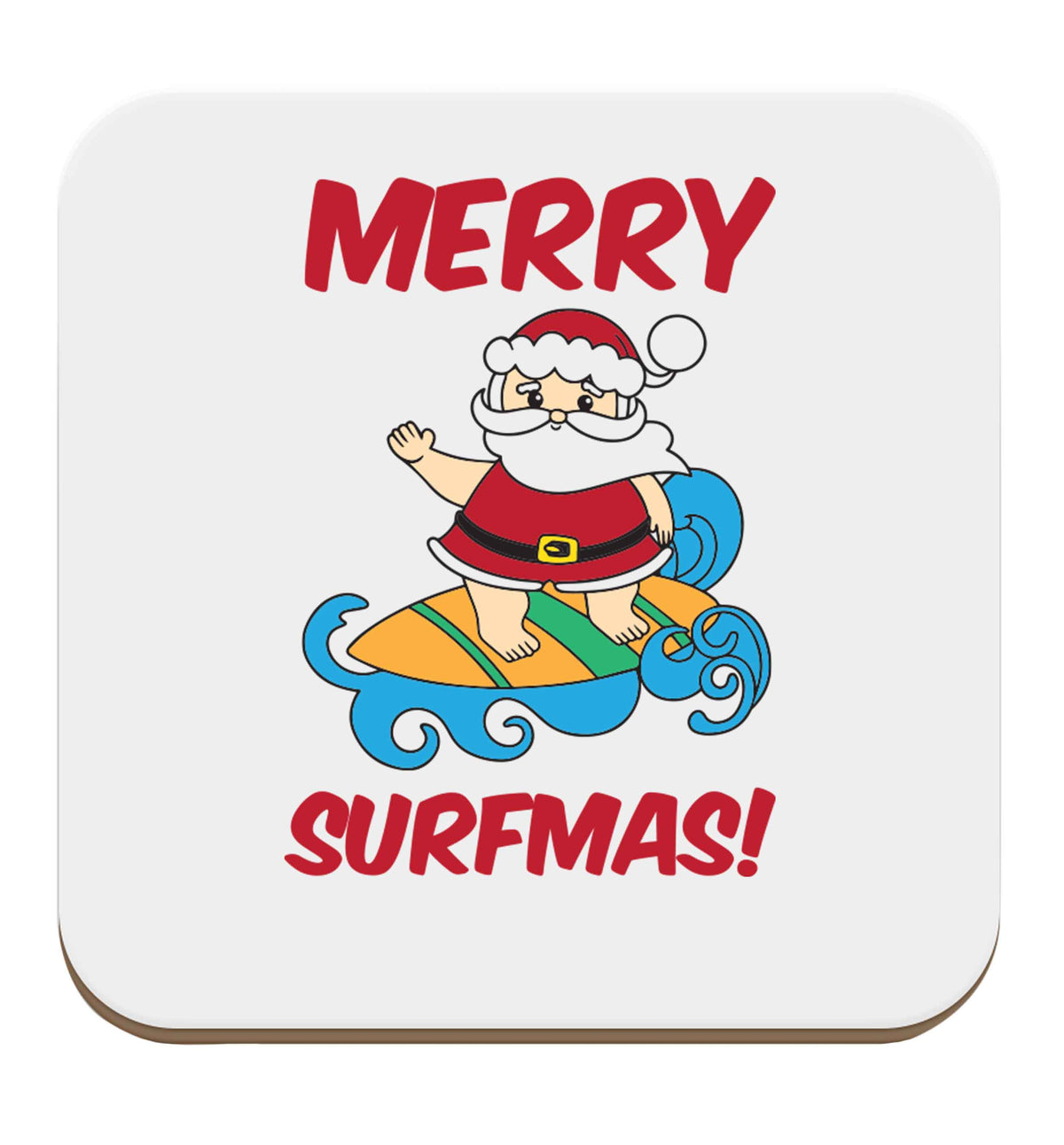 Daddy Christmas Kisses Overseas set of four coasters