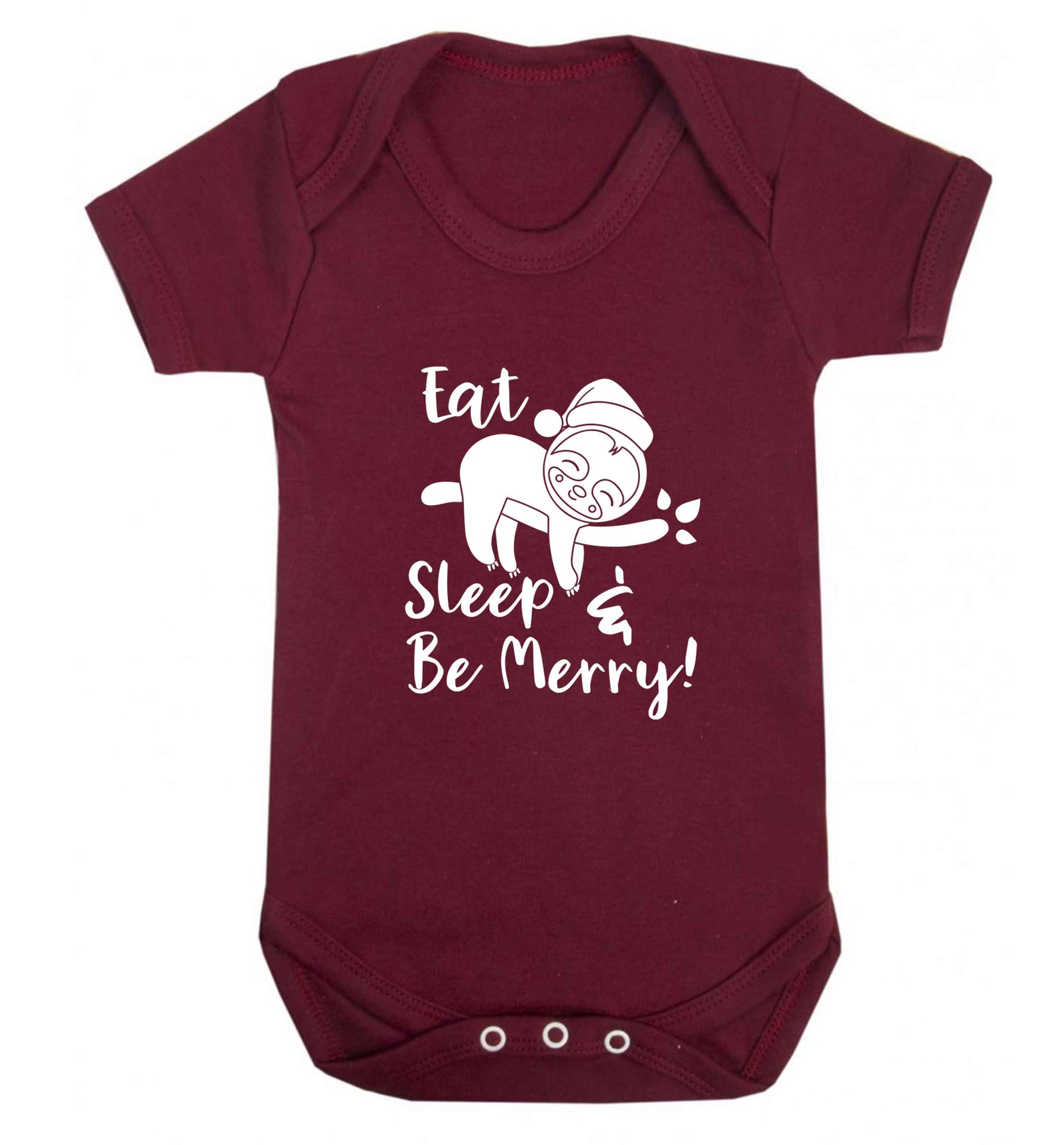 Merry Slothmas baby vest maroon 18-24 months