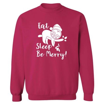 Merry Slothmas adult's unisex pink sweater 2XL