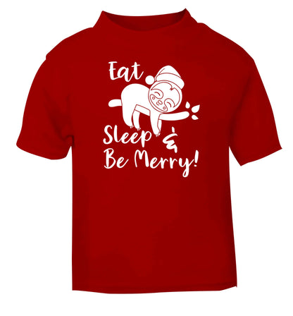 Merry Slothmas red baby toddler Tshirt 2 Years