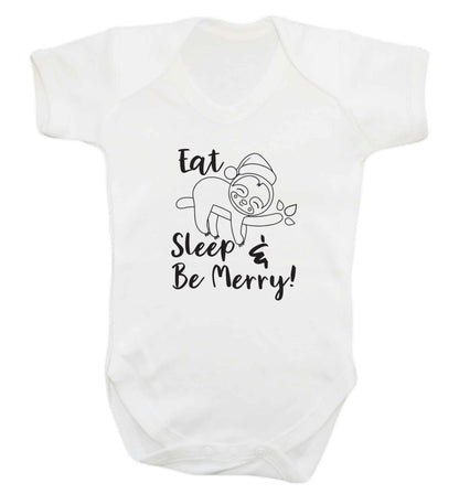 Merry Slothmas baby vest white 18-24 months