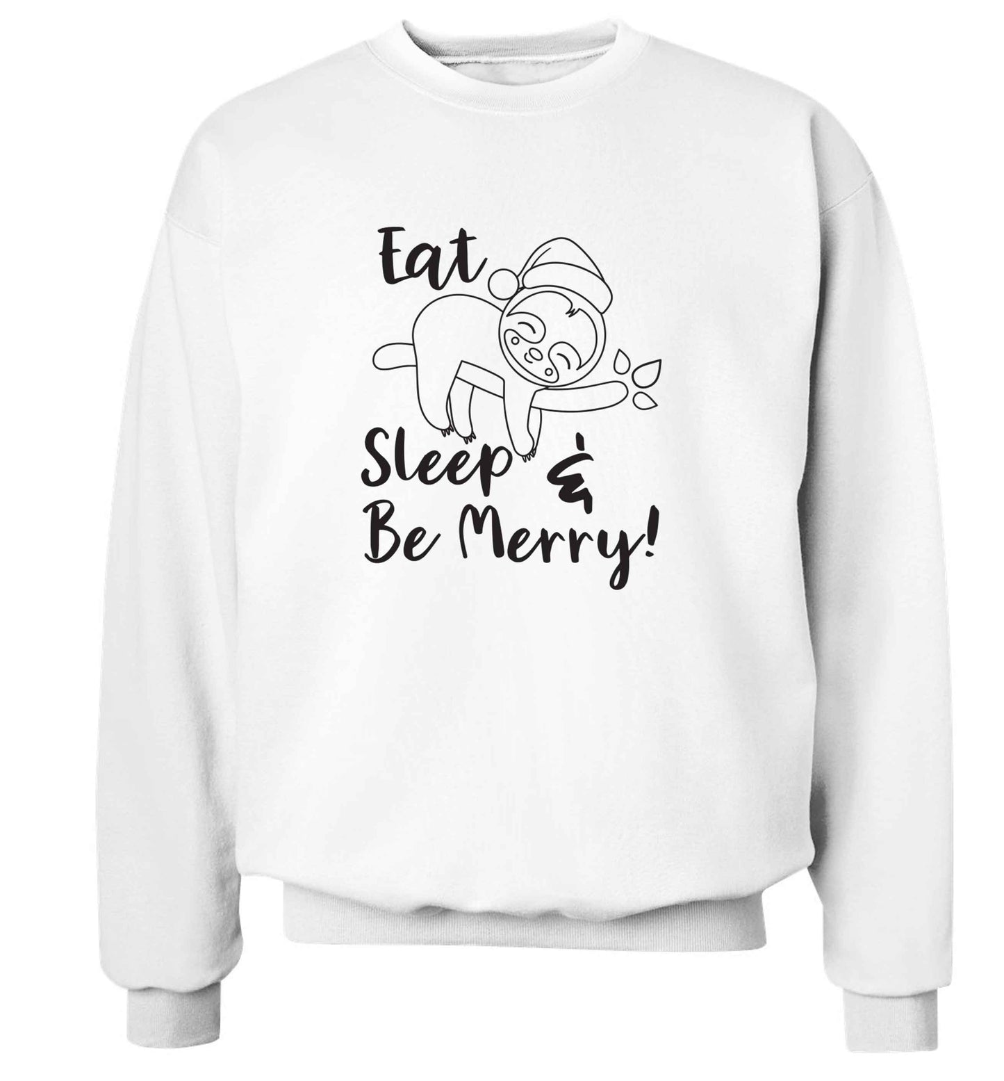 Merry Slothmas adult's unisex white sweater 2XL