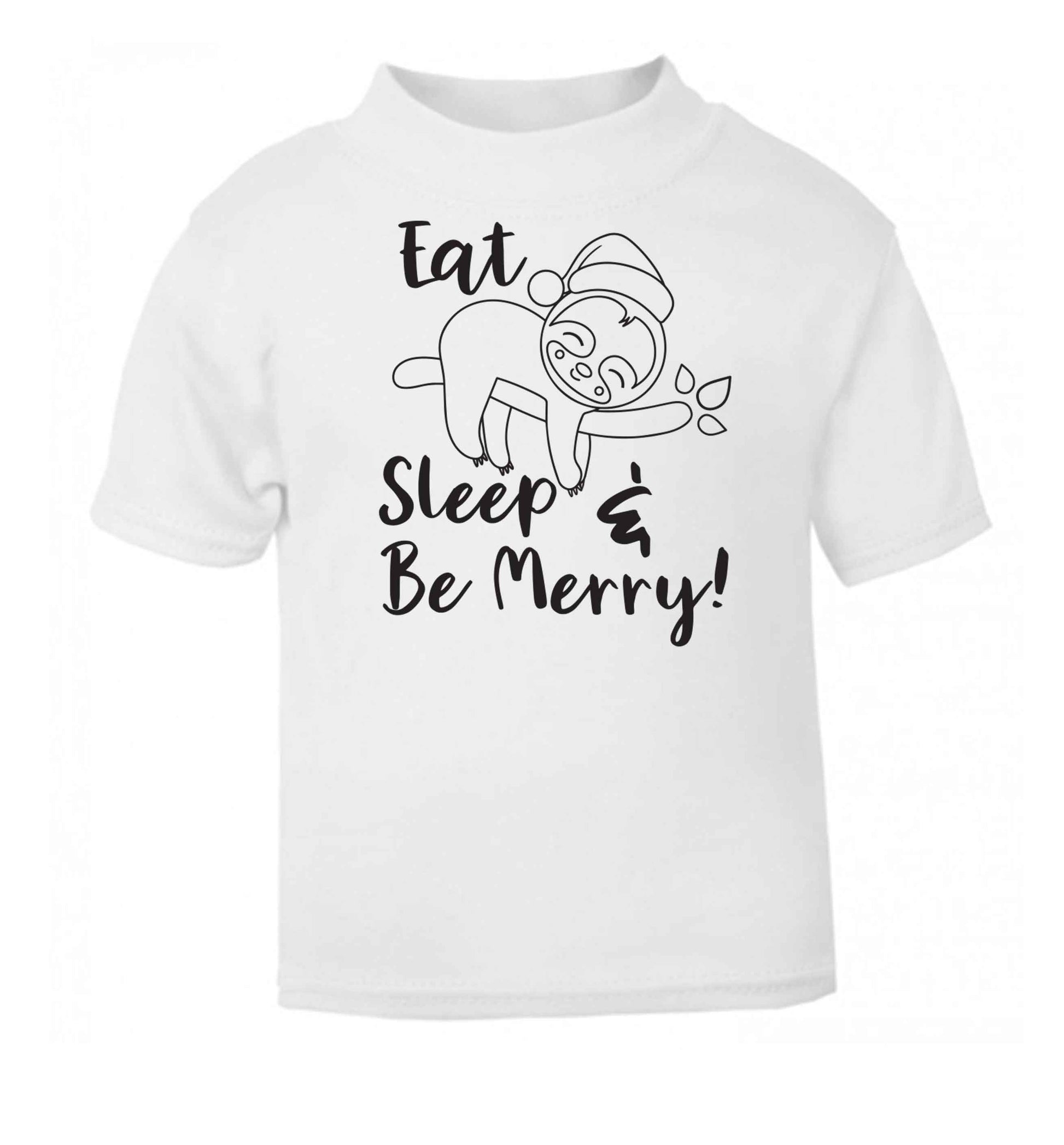 Merry Slothmas white baby toddler Tshirt 2 Years