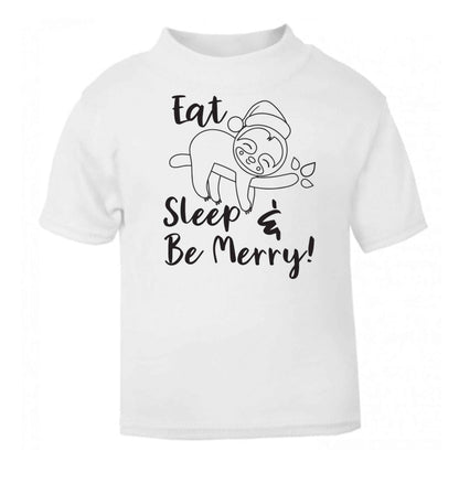Merry Slothmas white baby toddler Tshirt 2 Years
