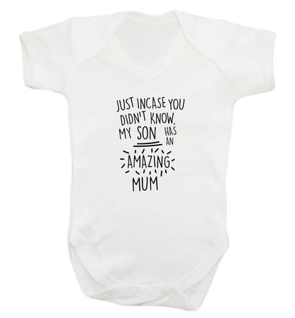 Just incase you didn't know my son has an amazing mum baby vest white 18-24 months