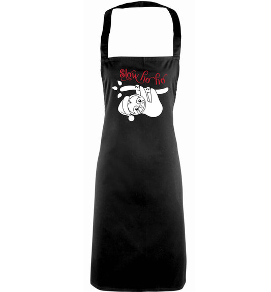 Slow Ho Ho adults black apron