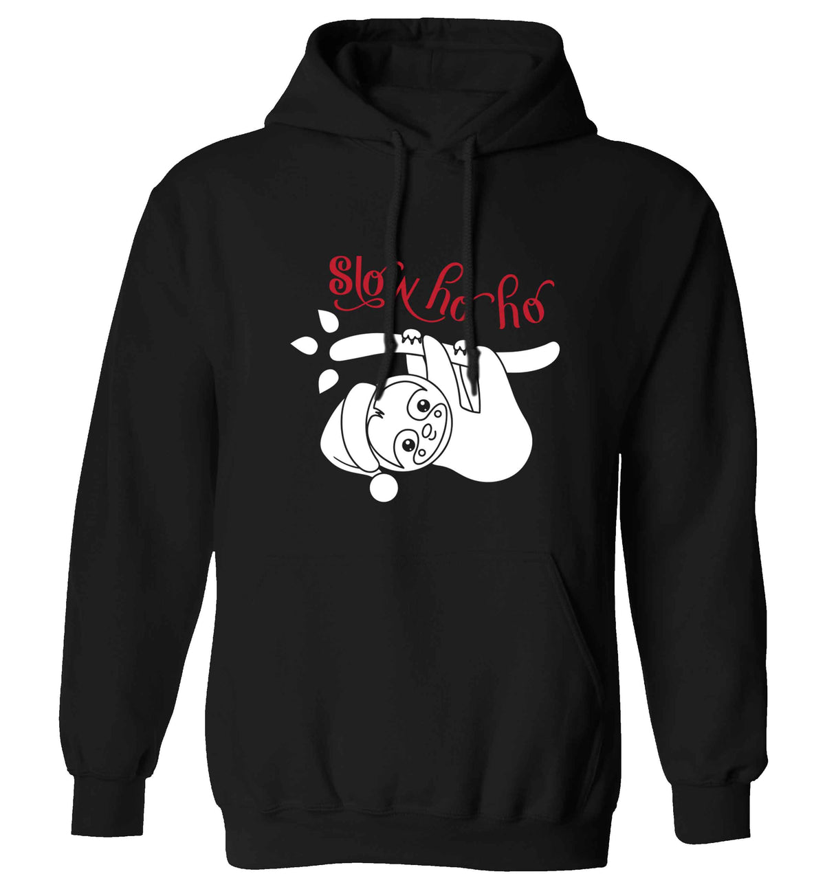 Slow Ho Ho adults unisex black hoodie 2XL