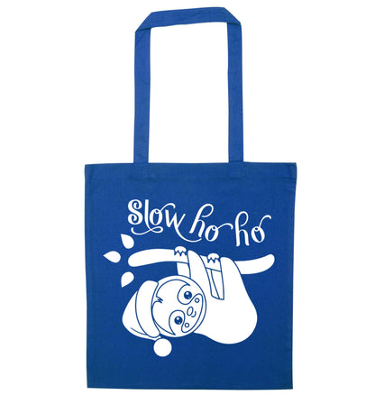 Slow Ho Ho blue tote bag