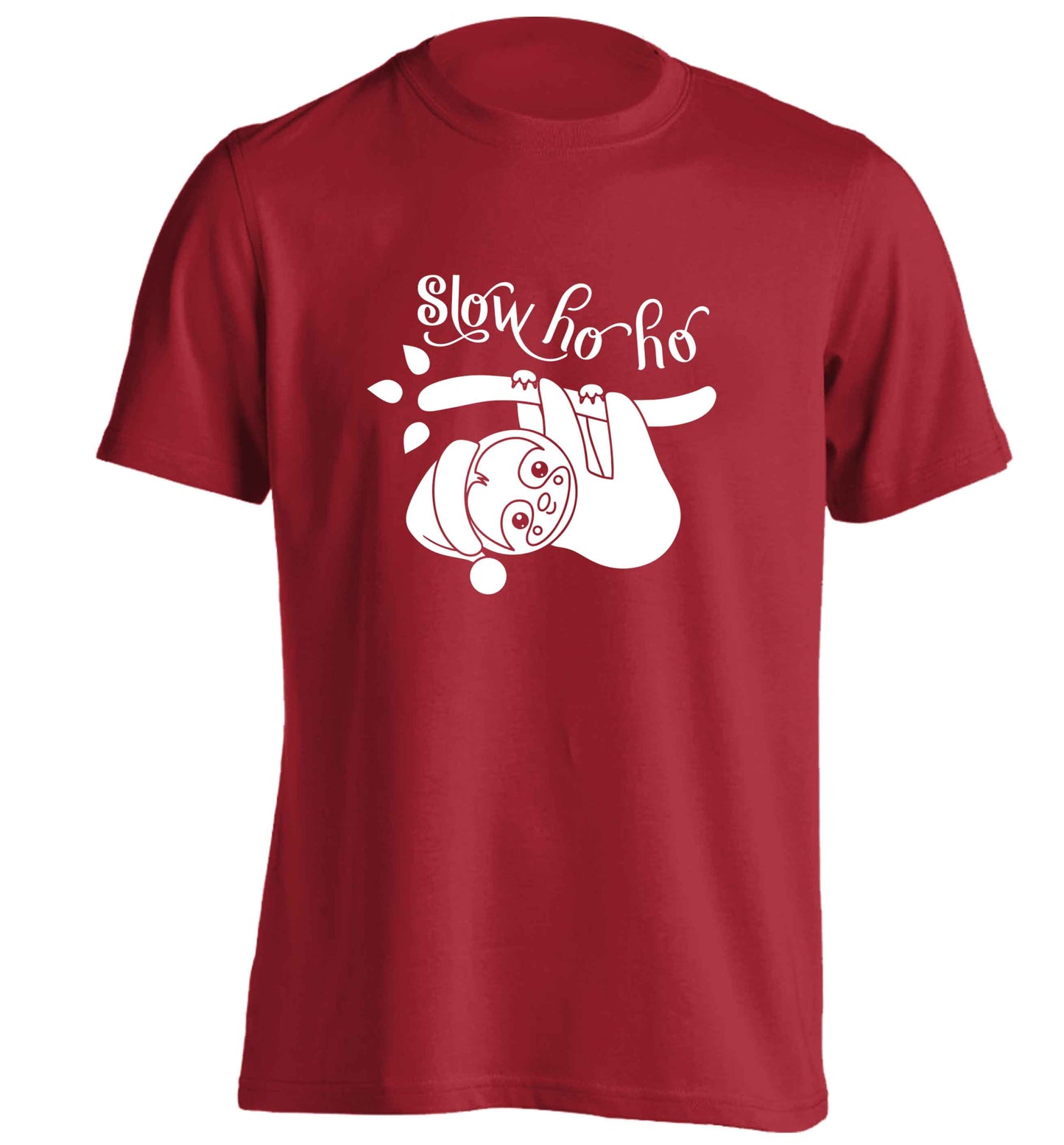 Slow Ho Ho adults unisex red Tshirt 2XL