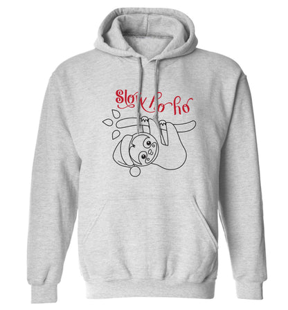 Slow Ho Ho adults unisex grey hoodie 2XL